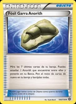 Fósil Garra Anorith card in Spanish