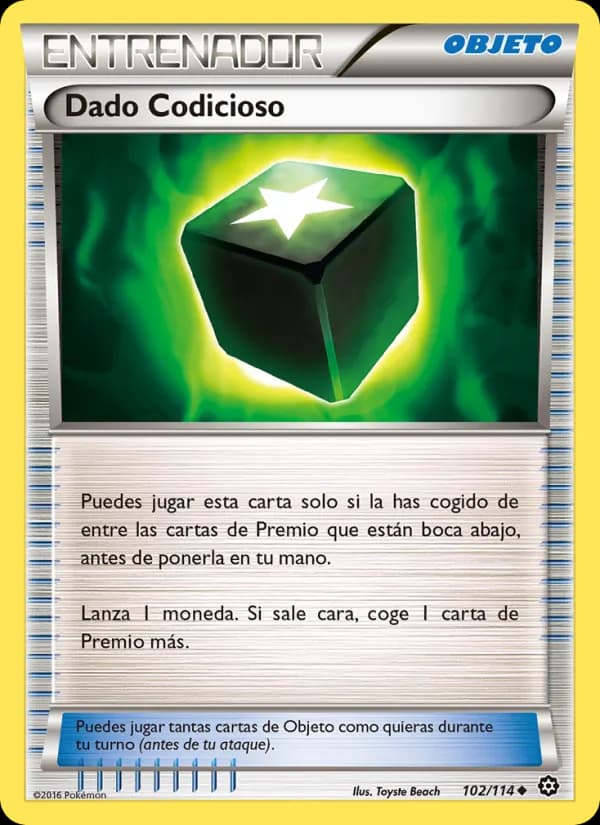 Dado Codicioso card in Spanish