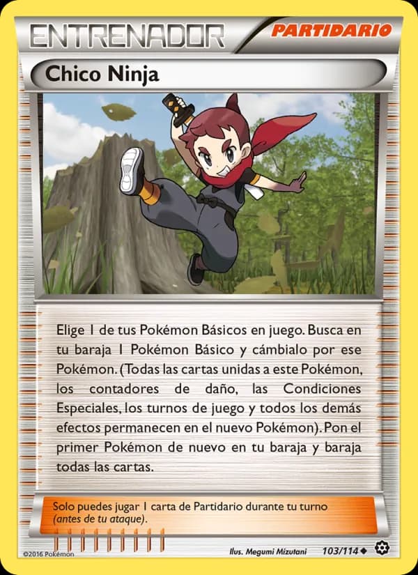 Chico Ninja card in Spanish