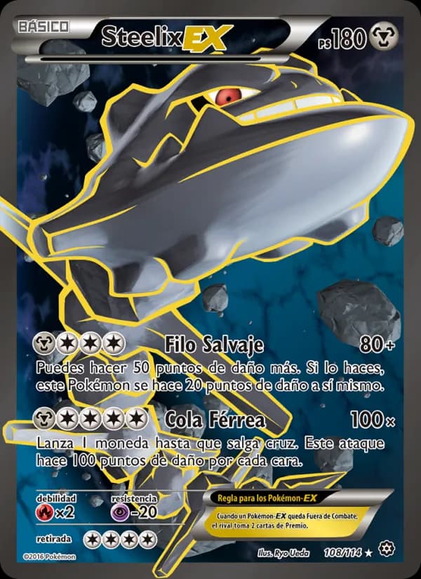 Steelix EX card in Spanish