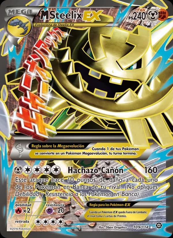 M-Steelix EX card in Spanish