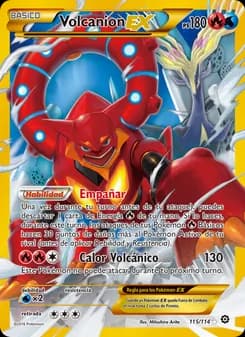 Volcanion EX card in Spanish
