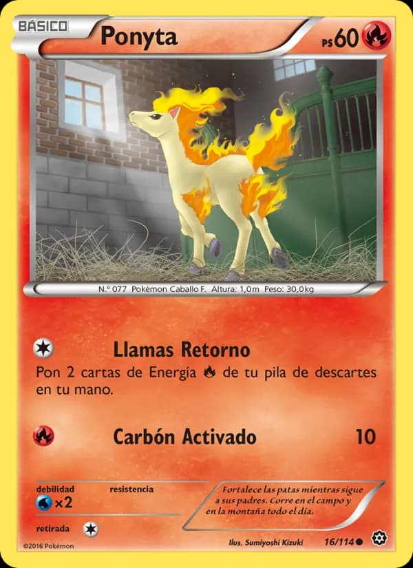 Ponyta card in Spanish