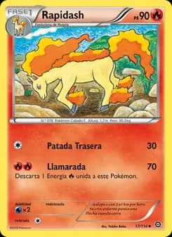 Rapidash card in Spanish