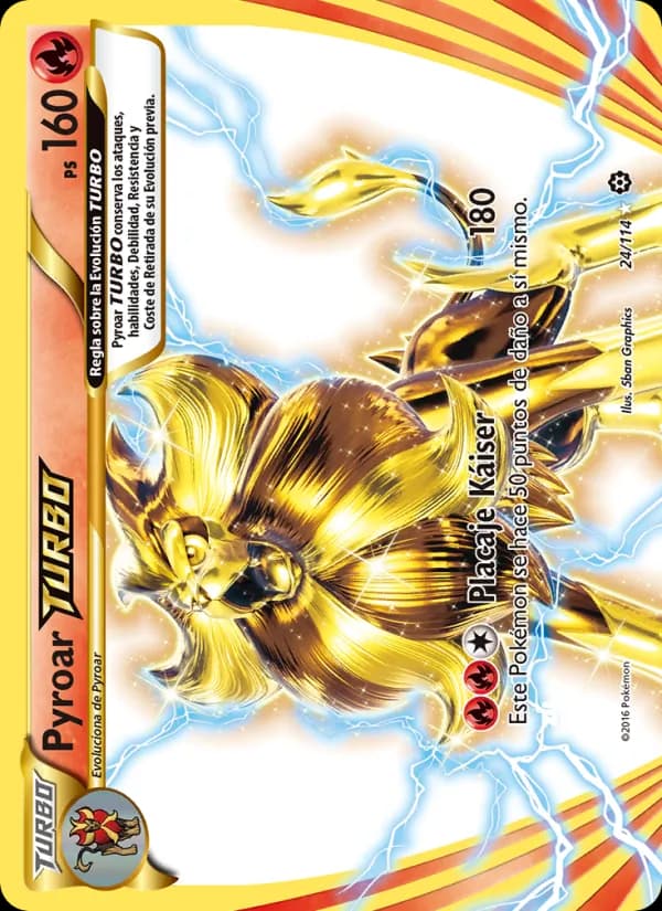 Pyroar TURBO card in Spanish