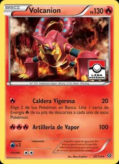 Volcanion card in Spanish