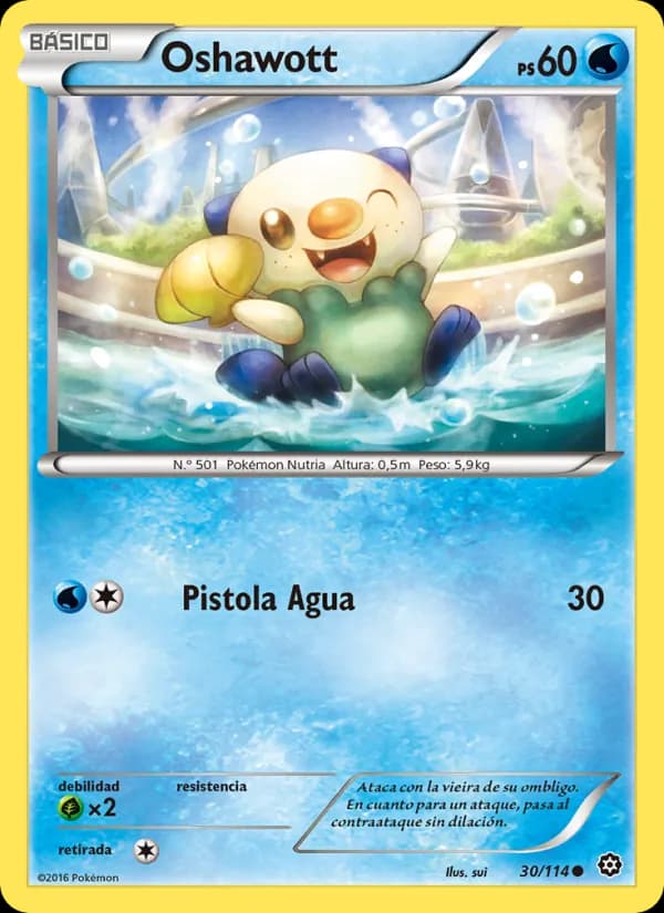 Oshawott card in Spanish