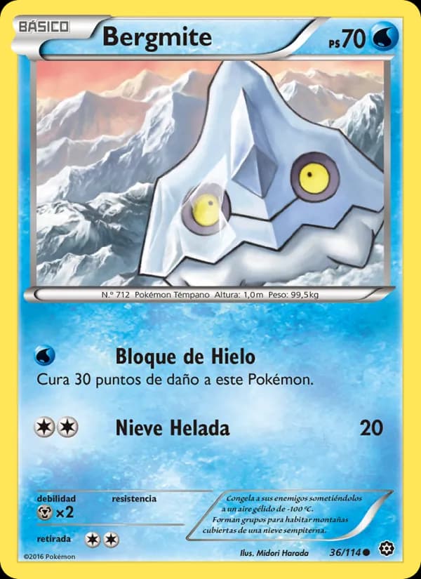 Bergmite card in Spanish