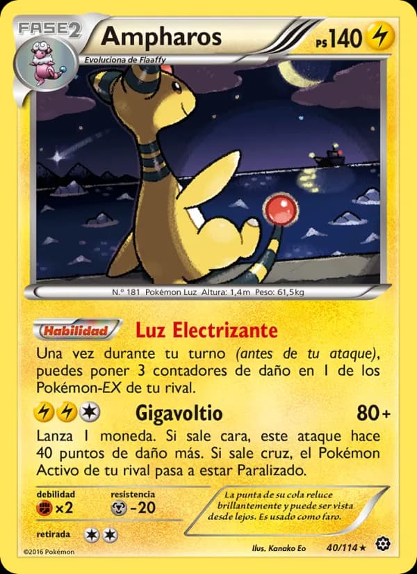 Ampharos card in Spanish