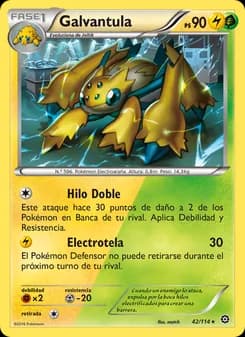 Galvantula card in Spanish