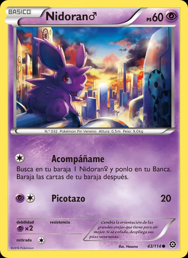 Nidoran♂ card in Spanish