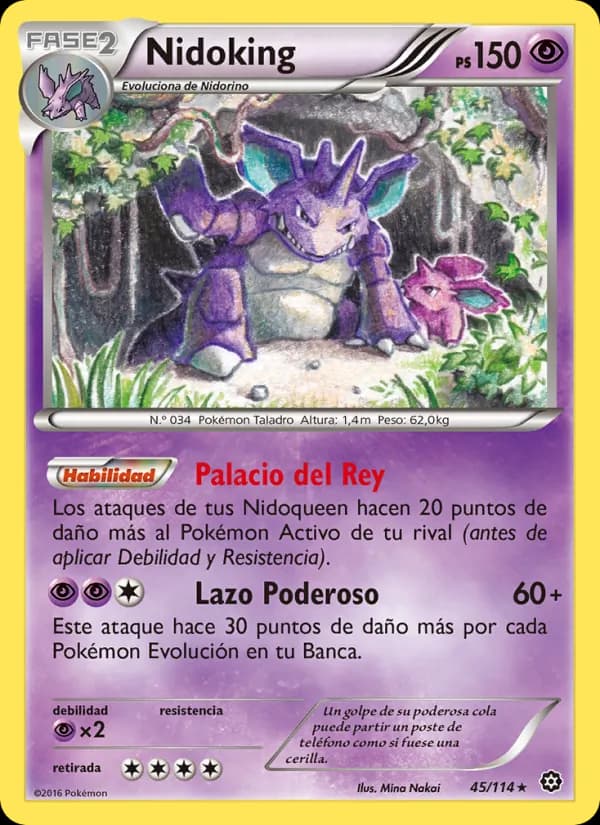 Nidoking card in Spanish