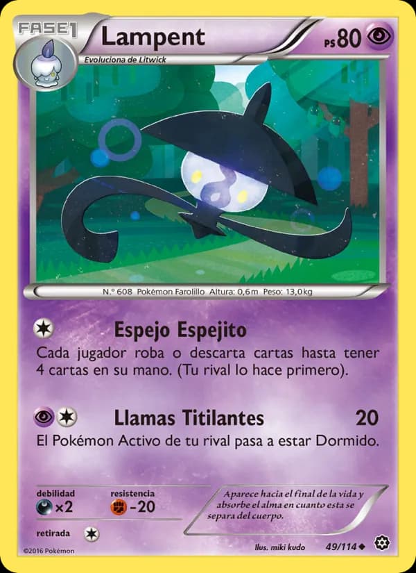 Lampent card in Spanish