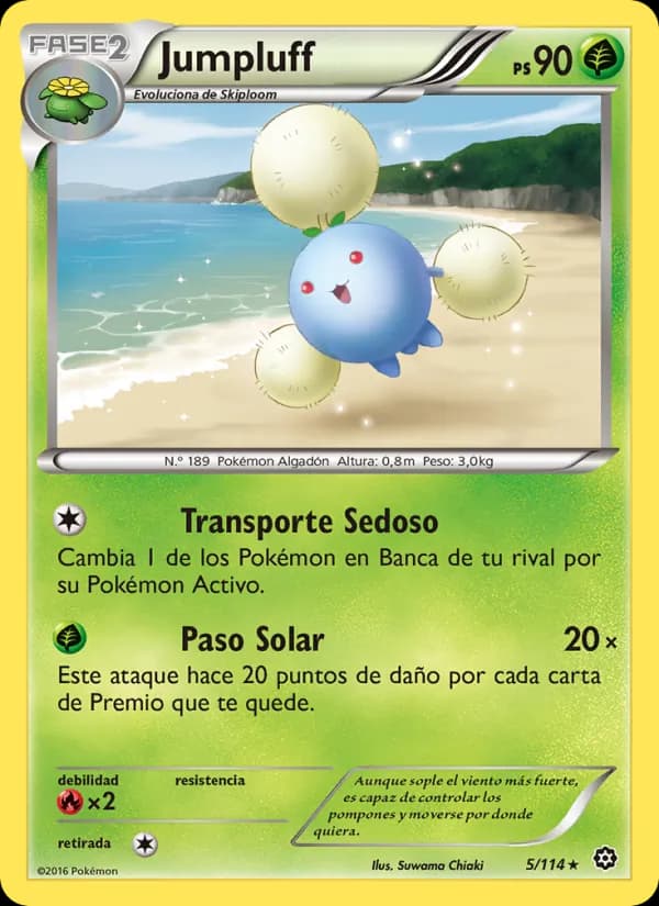 Jumpluff card in Spanish
