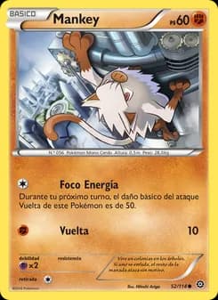 Mankey card in Spanish