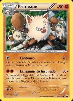 Primeape card in Spanish