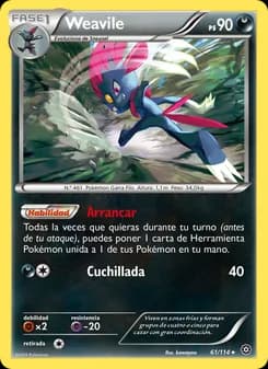 Weavile card in Spanish