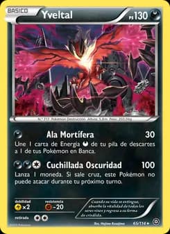 Yveltal card in Spanish