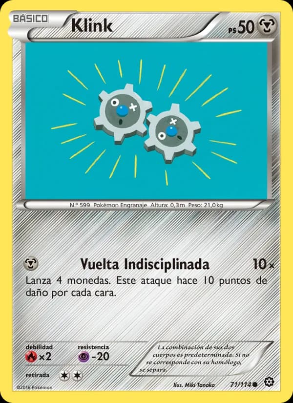 Klink card in Spanish