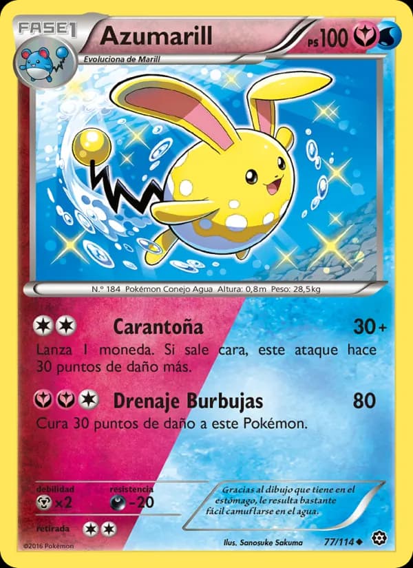 Azumarill card in Spanish