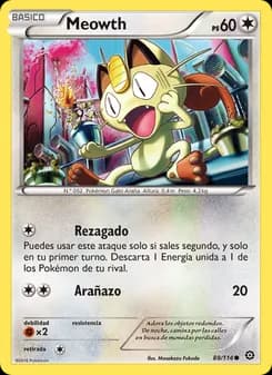 Meowth card in Spanish