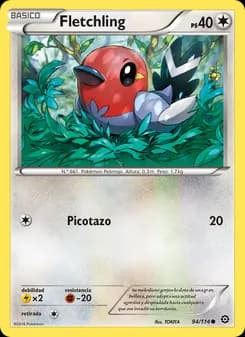 Fletchling card in Spanish