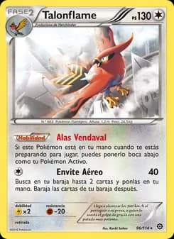 Talonflame card in Spanish