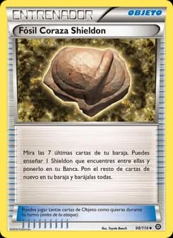 Fósil Coraza Shieldon card in Spanish