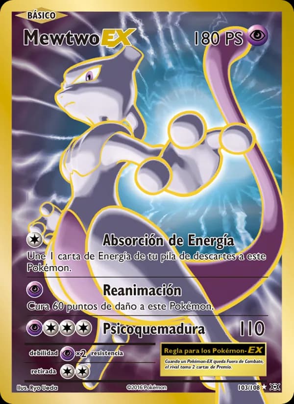 Mewtwo EX card in Spanish