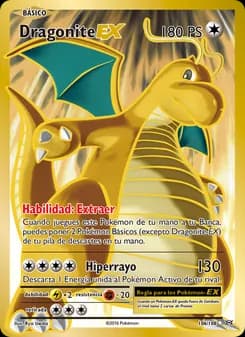 Dragonite EX card in Spanish
