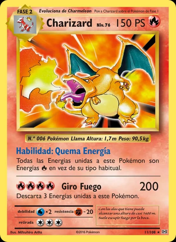 Charizard card in Spanish