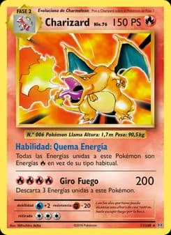 Charizard card in Spanish