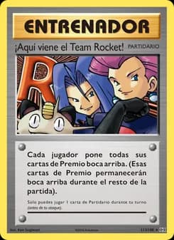 ¡Aquí viene el Team Rocket! card in Spanish
