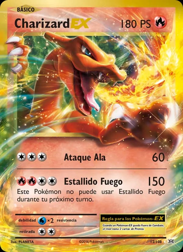 Charizard EX card in Spanish