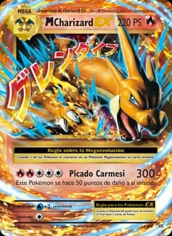 M-Charizard EX card in Spanish