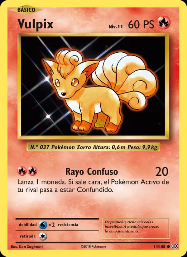 Vulpix card in Spanish