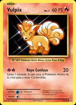Vulpix card in Spanish