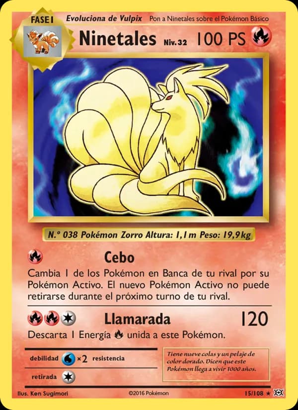 Ninetales card in Spanish
