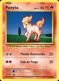 Ponyta card in Spanish