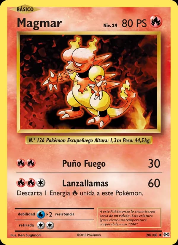 Magmar card in Spanish