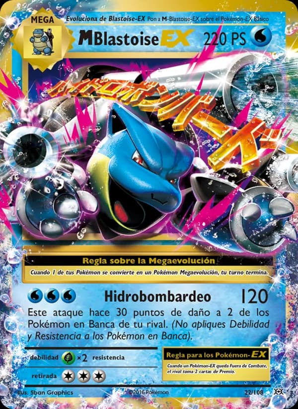 M-Blastoise EX card in Spanish
