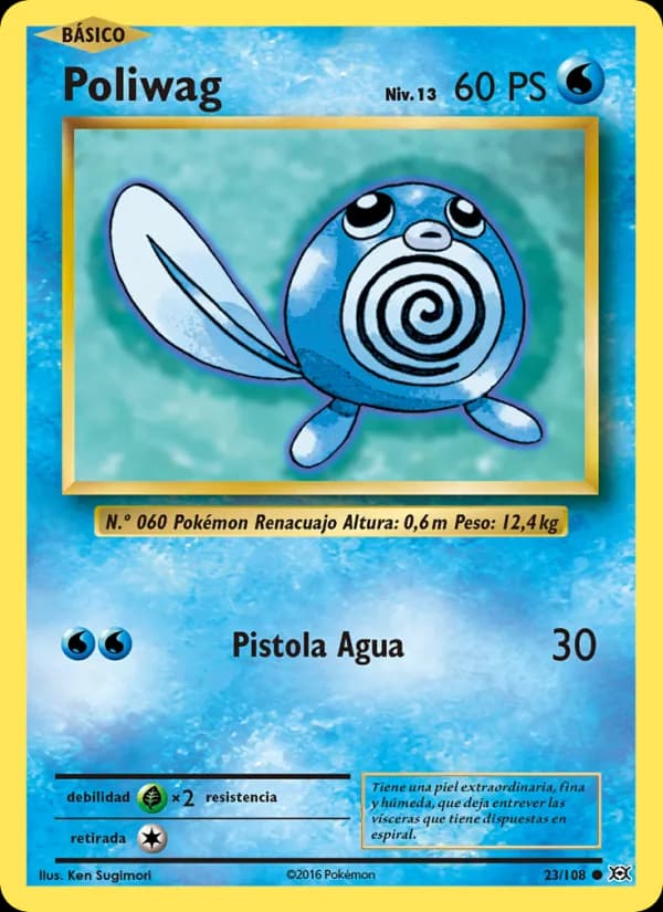 Poliwag card in Spanish