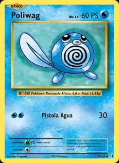 Poliwag card in Spanish