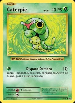 Caterpie card in Spanish
