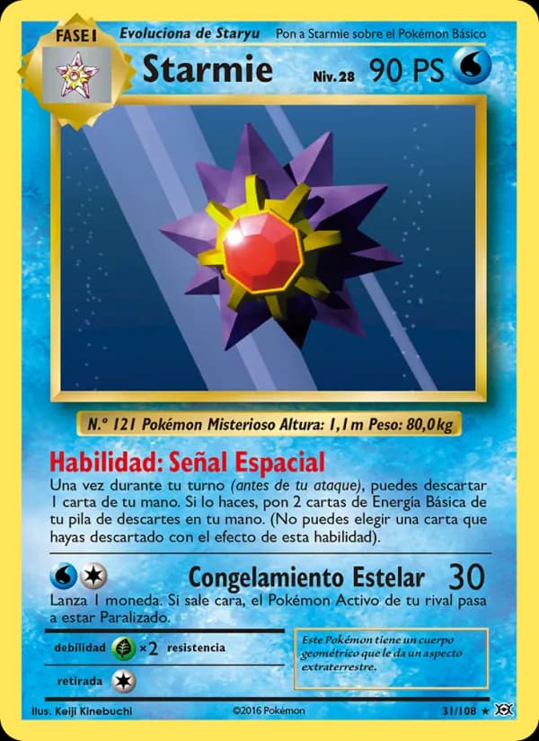 Starmie card in Spanish