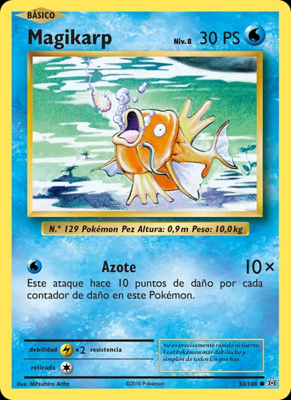 Magikarp card in Spanish