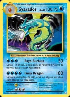 Gyarados card in Spanish