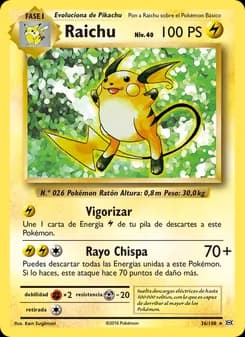 Raichu card in Spanish