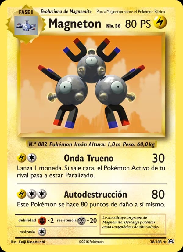 Magneton card in Spanish