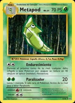Metapod card in Spanish